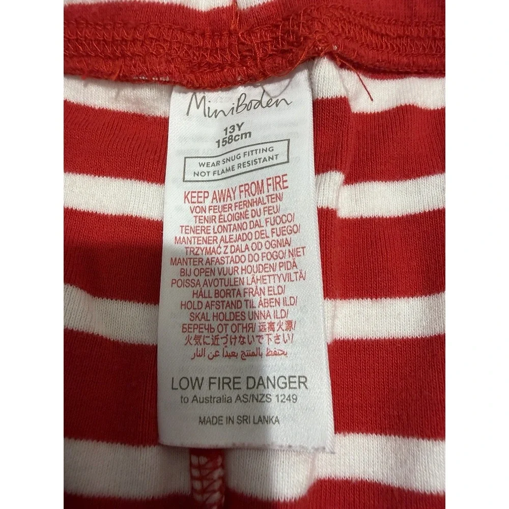 Mini Boden 6 Piece Bundle Of Holiday Striped Pajamas Sets Pants 11-13 Years